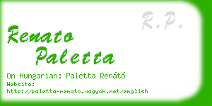 renato paletta business card