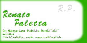 renato paletta business card